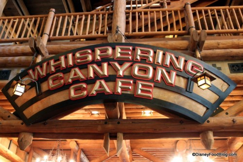 Whispering Canyon Cafe sign